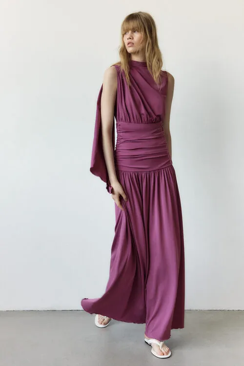Flared jersey trousers