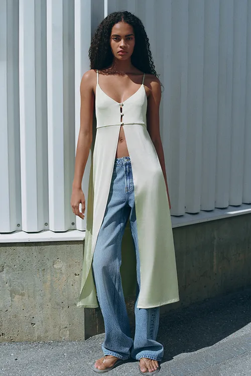 Draped wrap skirt